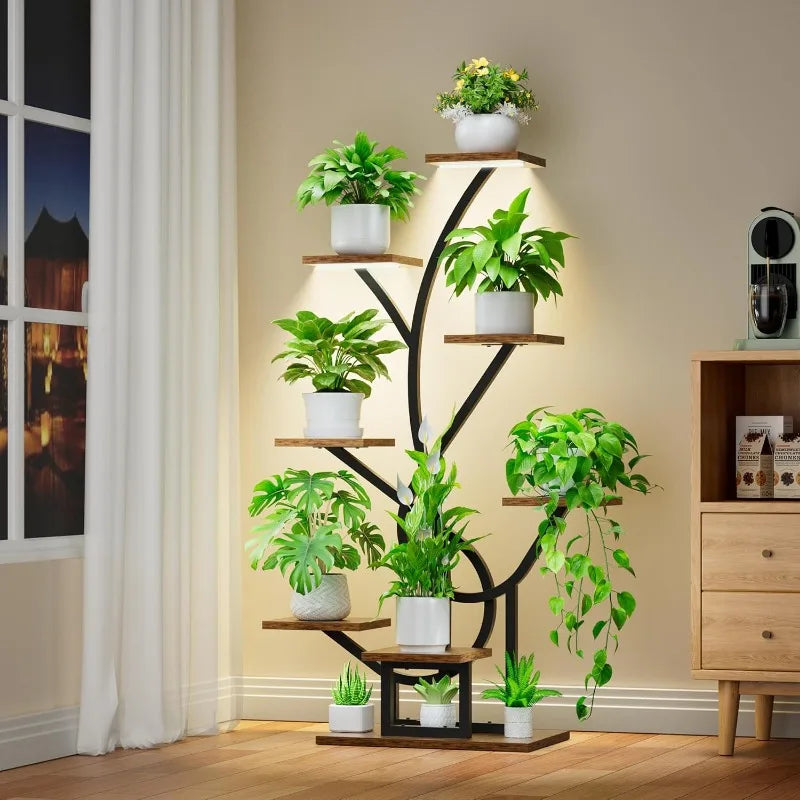 8-Tier Illuminated Plant Stand