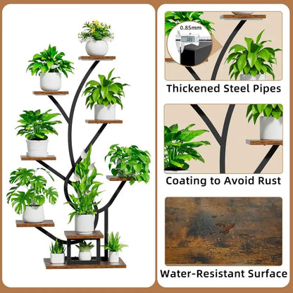 8-Tier Illuminated Plant Stand